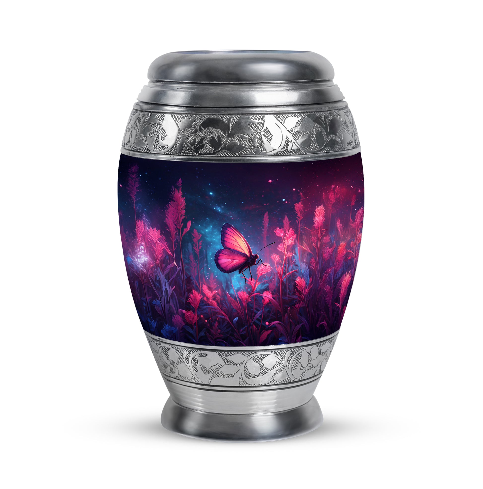 Distinguished Blue Butterfly Cremation Urn for Ashes - 10-inch, 200 cu in - Yatskia