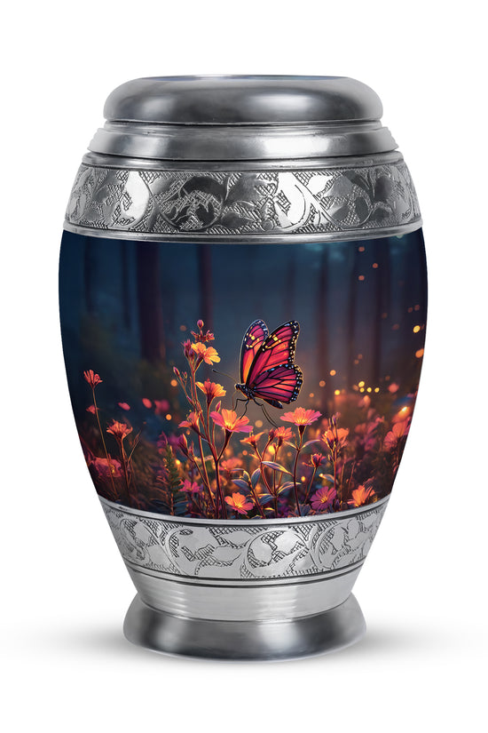 Personalized Blue Butterfly Cremation Urns for Ashes - Majestic 10-inch - Yatskia