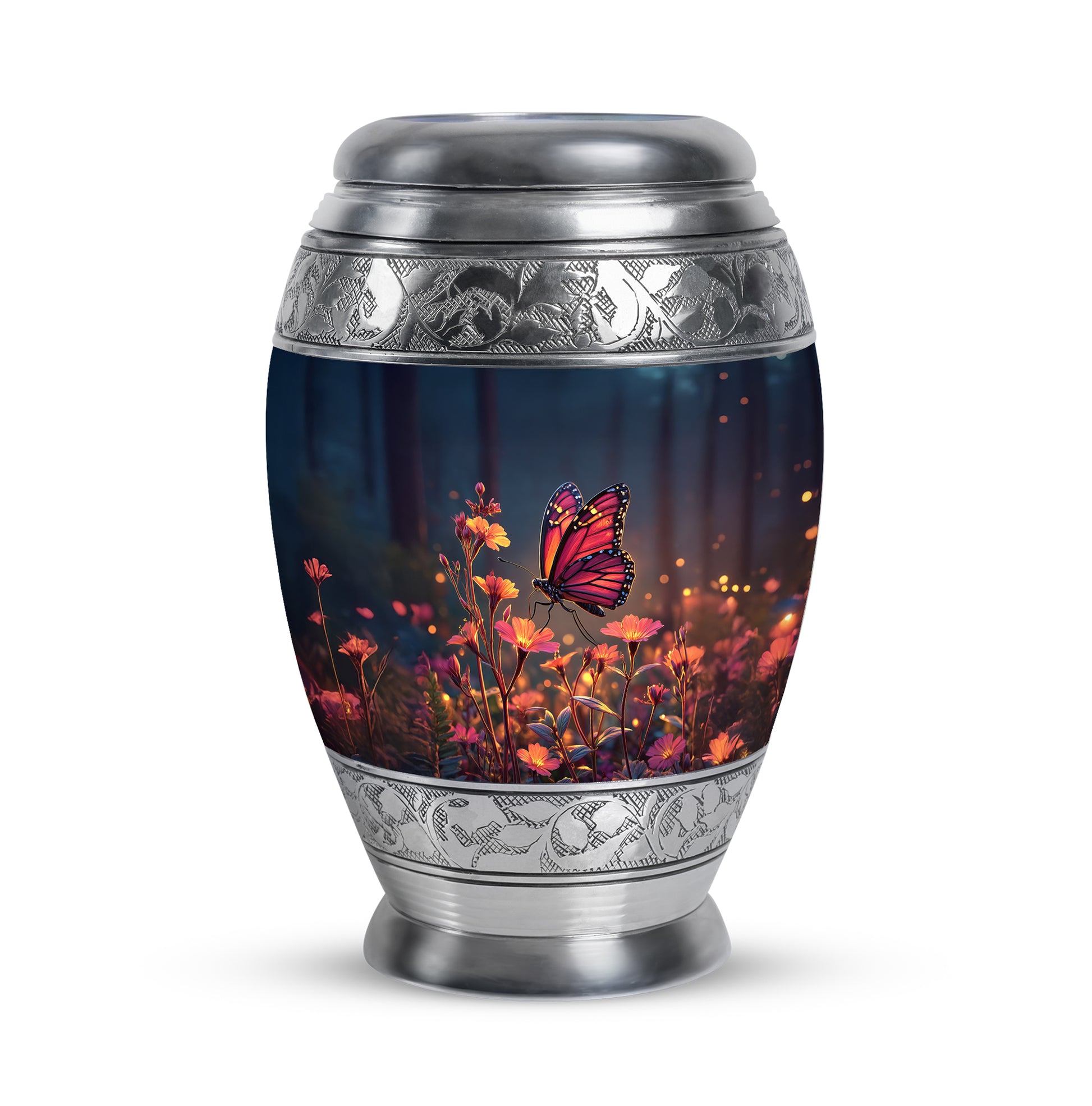 Personalized Blue Butterfly Cremation Urns for Ashes - Majestic 10-inch - Yatskia