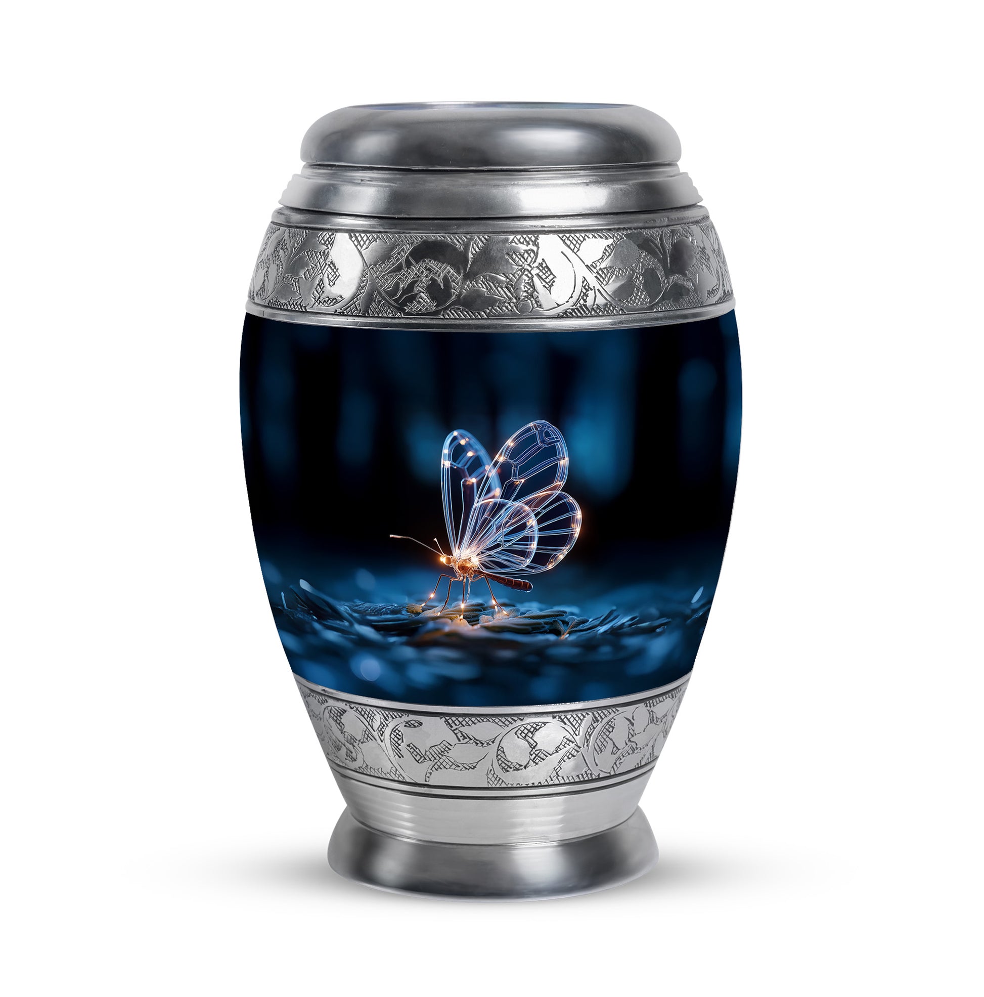 Sublime Butterfly Cremation Urns for Human Ashes - Black 10-inch - Yatskia