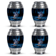 Onyx Black Butterfly Cremation Urn urn with complimentary velvet bag - royal butterfly engraving with decorative scrollwork - 10 inch aluminum urn for cremated remains