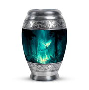 Personalized Seraphic Butterfly Cremation Urns - Teal 10-inch, 200 cu in - Karyliz