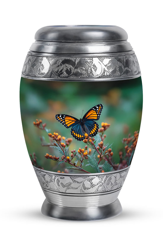 Personalized Magnificent Butterfly Cremation Urns - Green 10-inch, 200 cu in - Yatskia