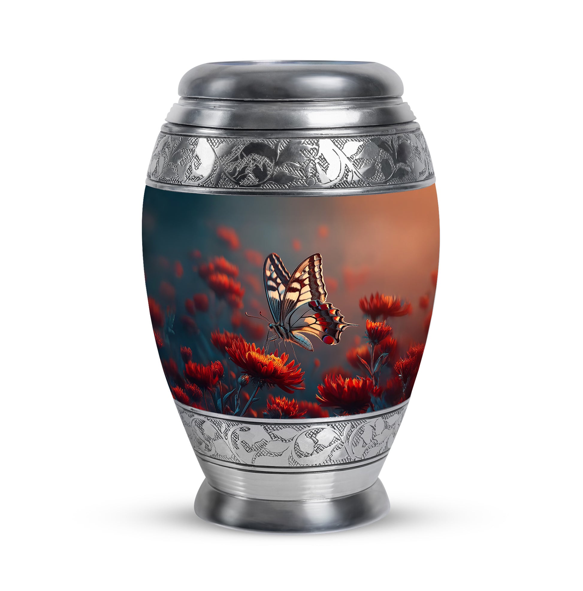 Harmonious Butterfly Cremation Urns for Human Ashes - Blue 10-inch - Yatskia