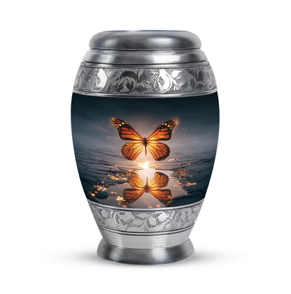 Blue Butterfly Cremation Urns - Enduring Haven 10-inch, 200 cu in - Karyliz
