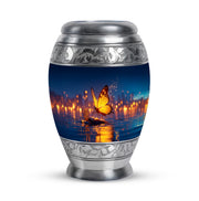 Personalized Eternal Butterfly Cremation Urns - Blue 10-inch, 200 cu in - Karyliz