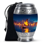 Beautiful Elegant Golden Butterfly Urn - Urns For Adult Female Mom
