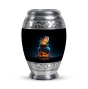Black Butterfly Sentinel Cremation Urns for Human Ashes - 10-inch, 200 cu in - Karyliz