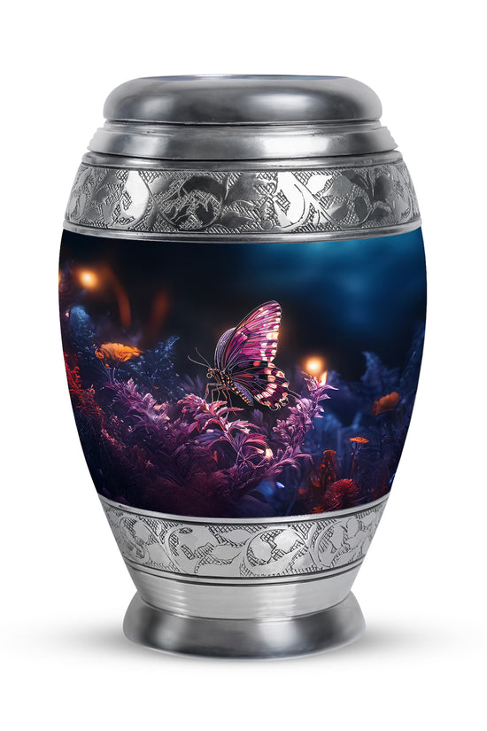 Black Butterfly Cremation Urns - Opulent Beacon 10-inch, 200 cu in - Yatskia