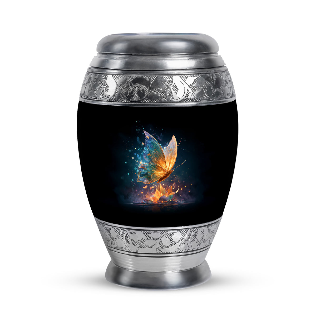 Personalized Black Butterfly Cremation Urns for Ashes - Captivating 10-inch - Karyliz