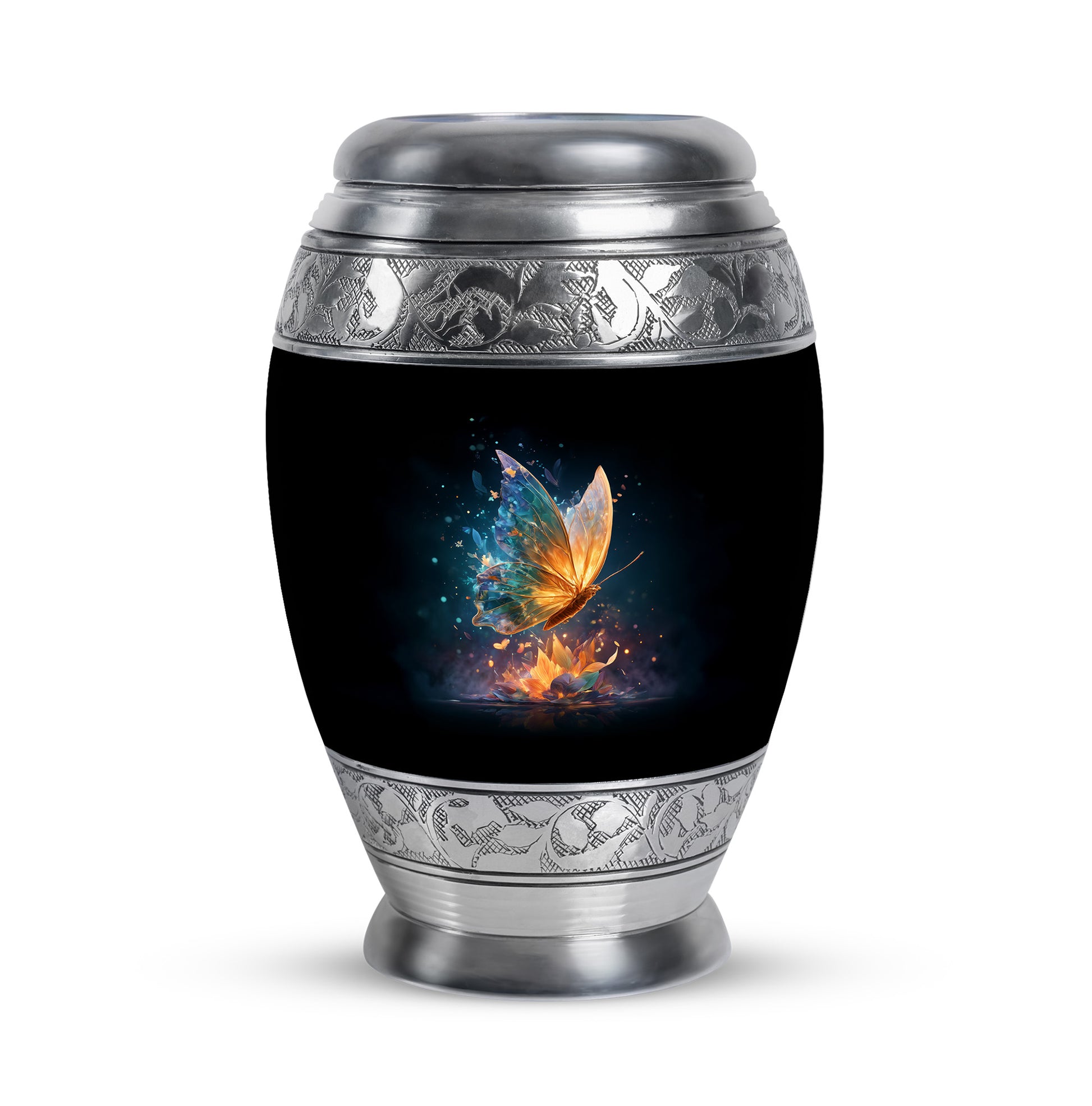 Personalized Black Butterfly Cremation Urns for Ashes - Captivating 10-inch - Yatskia