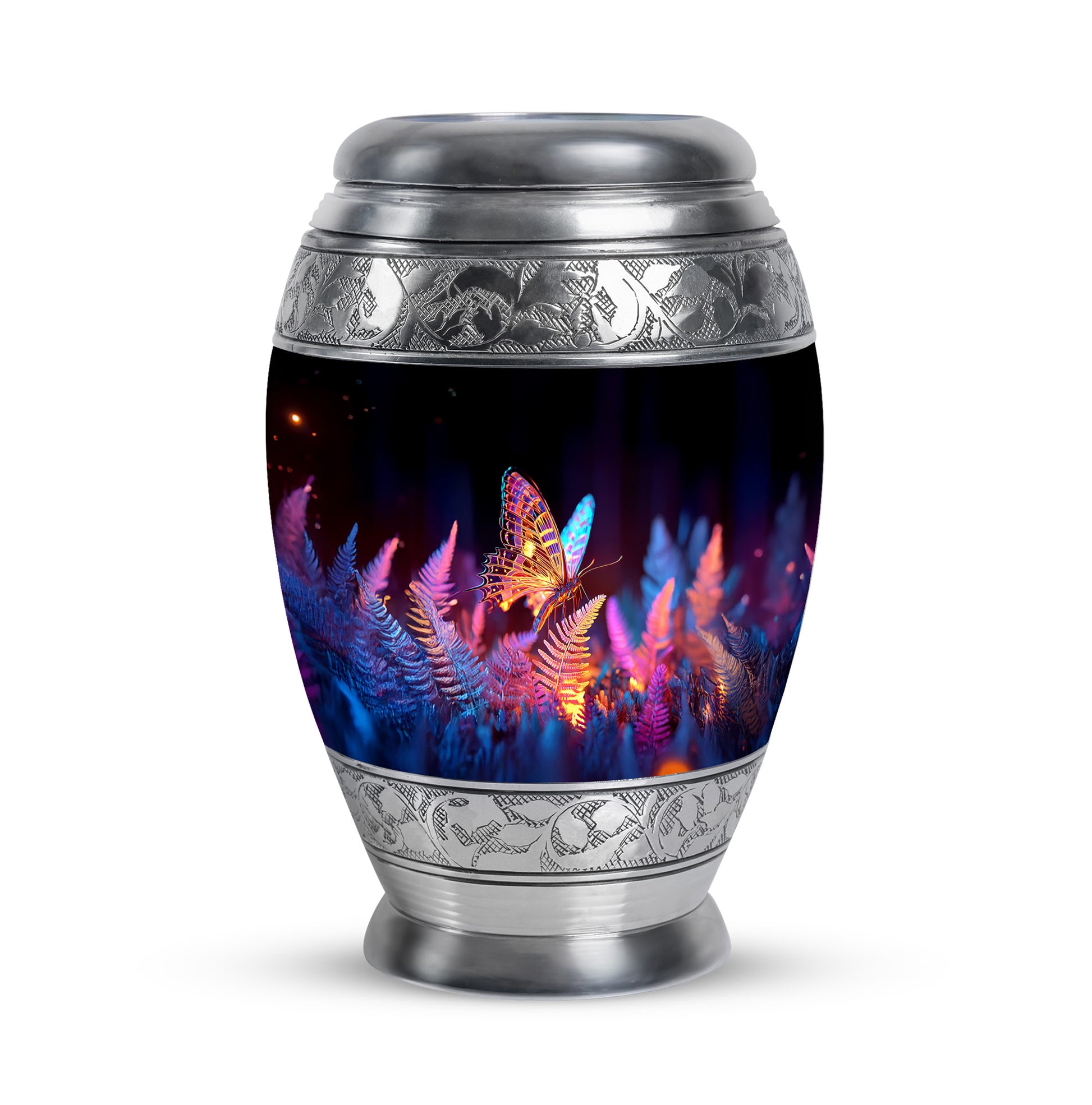 Personalized Magnificent Butterfly Cremation Urns - Black 10-inch, 200 cu in - Yatskia