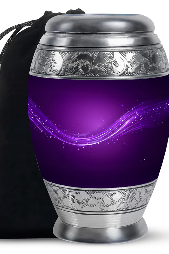 Personalized Purple Color Urn - Beautifully Handcrafted Urns For Ashes