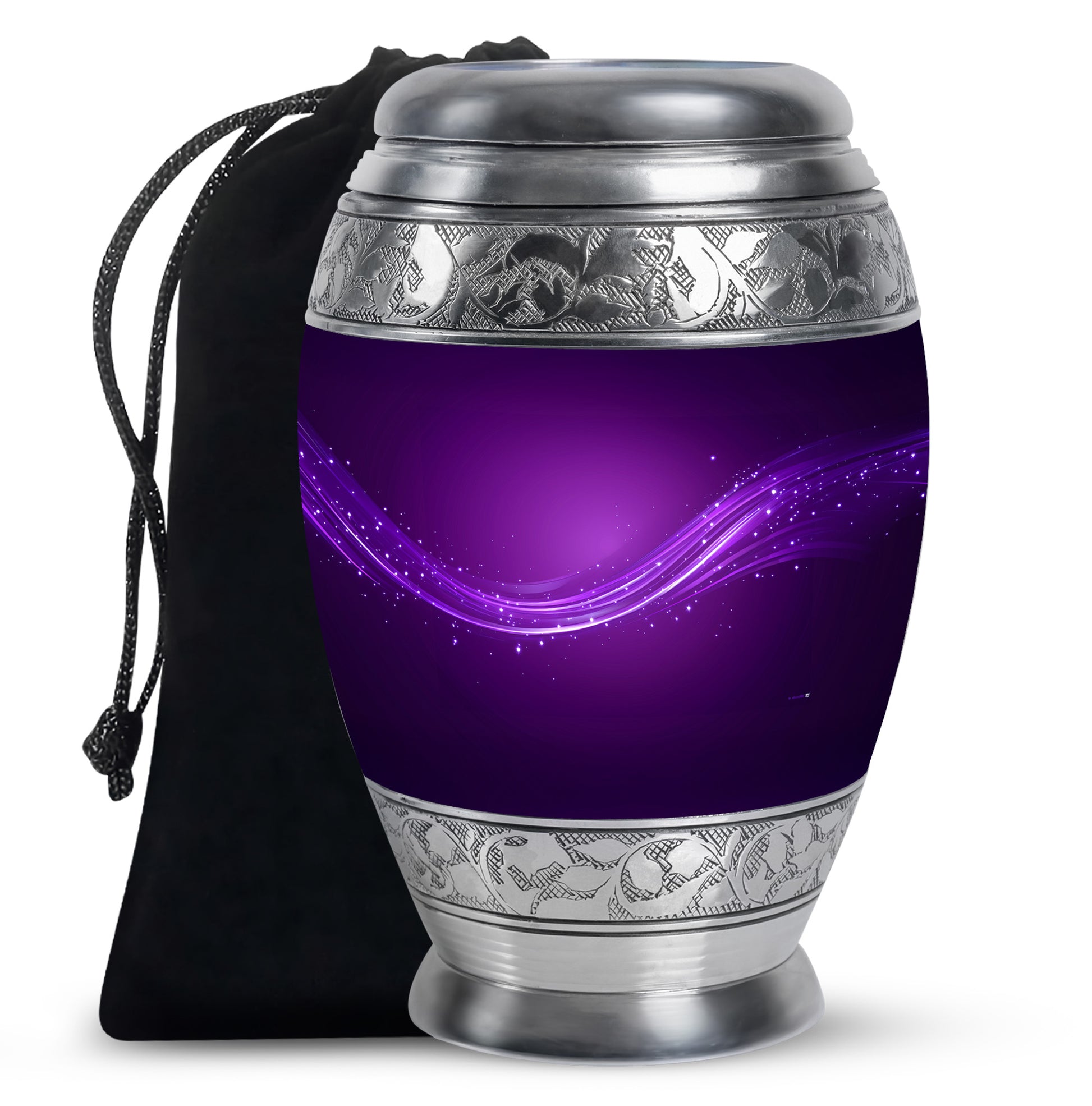 Personalized Purple Color Urn - Beautifully Handcrafted Urns For Ashes