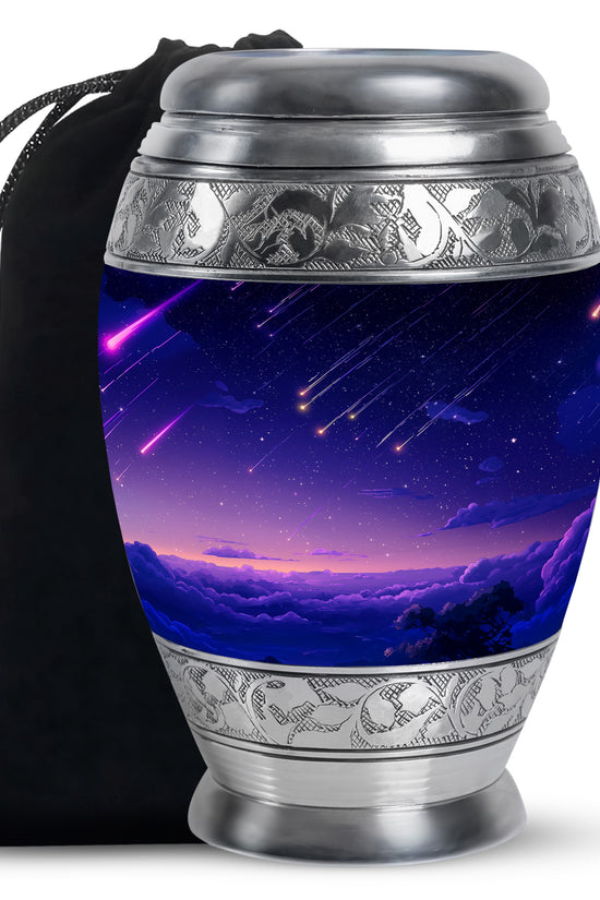 Shooting Stars Scenic Urn - Artistic Cosmic Tribute Urns For Ashes
