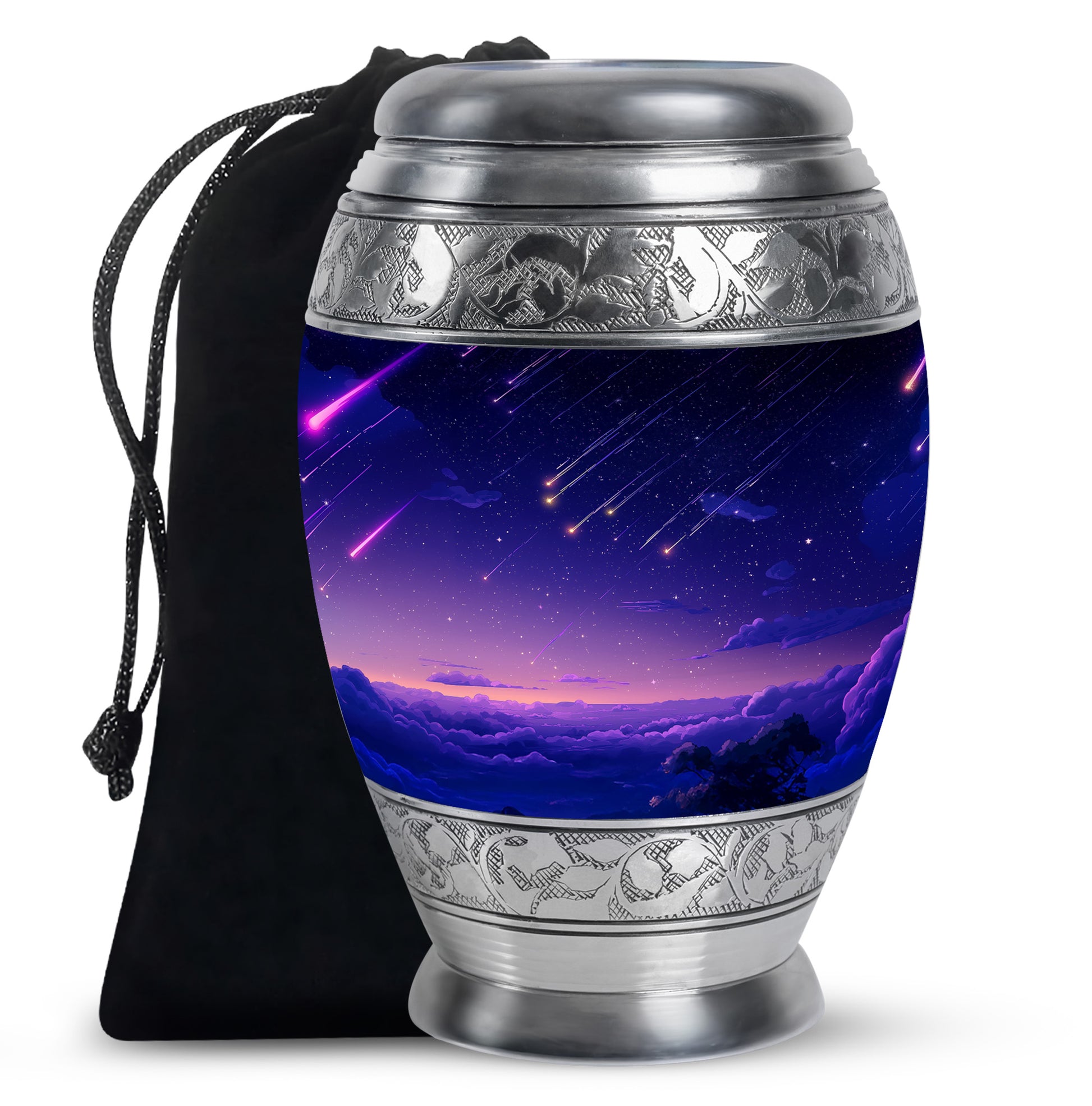 Shooting Stars Scenic Urn - Artistic Cosmic Tribute Urns For Ashes