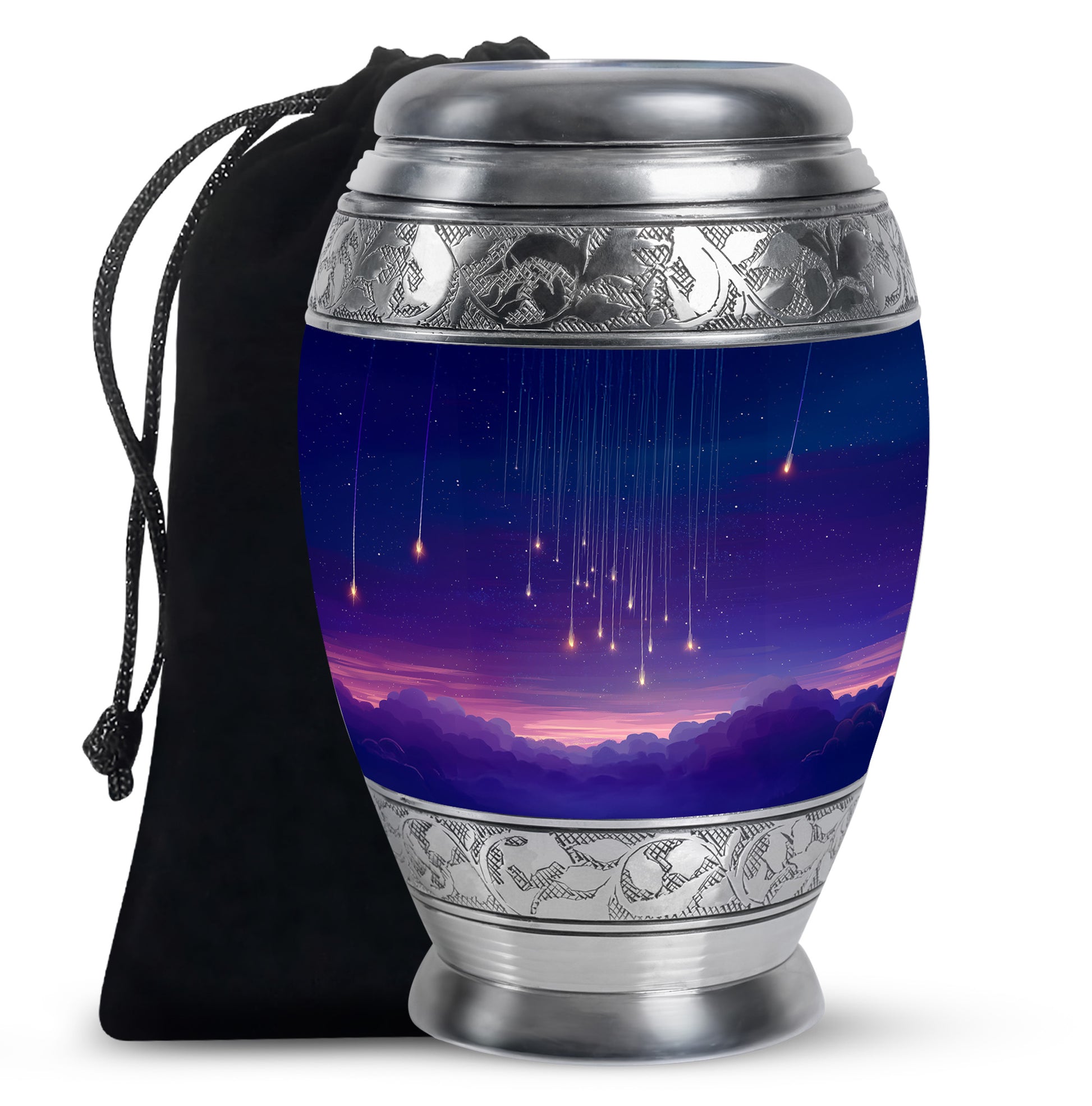 Night Shooting Stars Urn - Beautiful Handcrafted Urns For Women Ashes