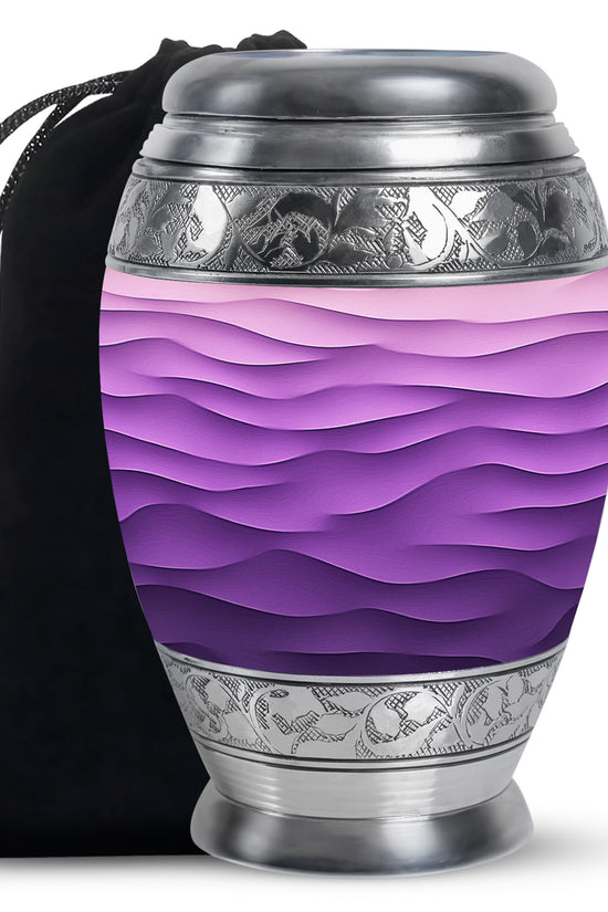 Premium Purple Cremation Urn – Personalized Decorative Urns for Ashes