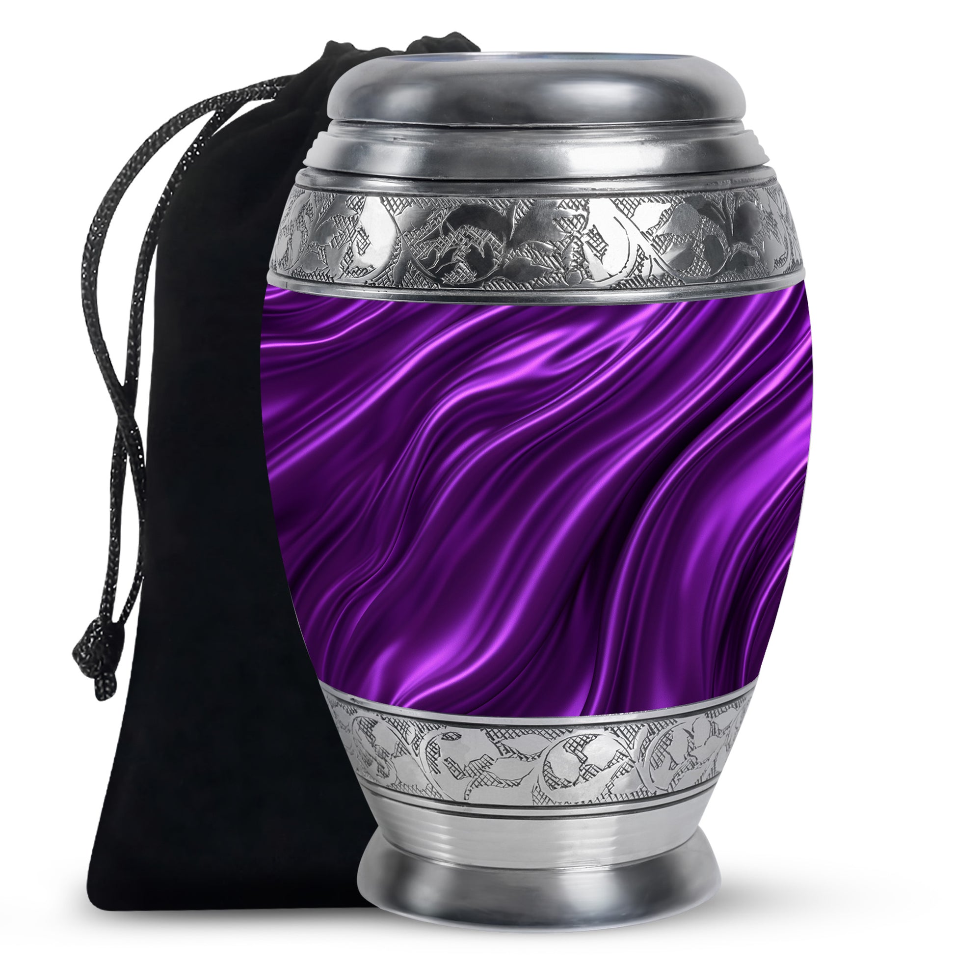 Purple Swirl Cremation Urn – Elegant Memorial Urn For Adult Male & Female