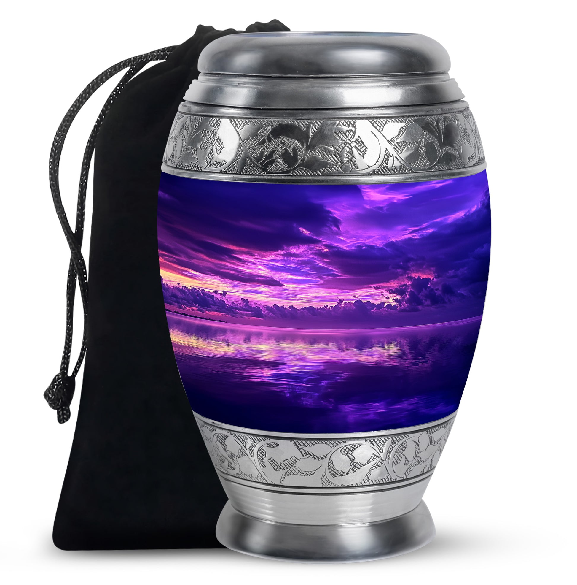Purple Sunset Cremation Urn - Small Cremation Urn For Ashes For Women
