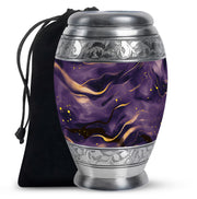 Handcrafted Purple Marble Cremation Urn – Decorative Memorial Keepsake