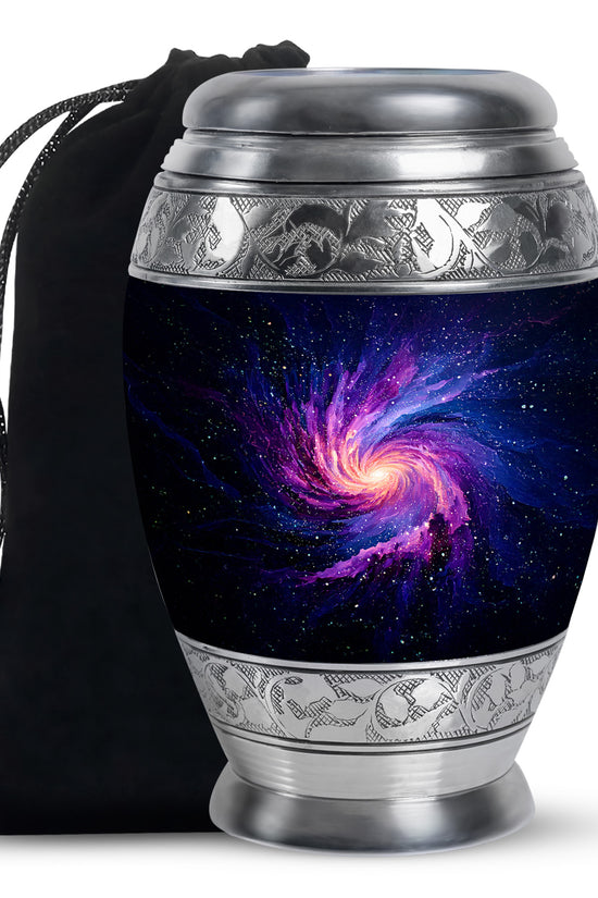Galaxy Cremation Urn for Ashes – Cosmic Nebula Decorative Memorial Urn