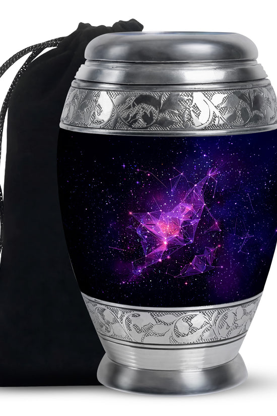 Galaxy Purple Cremation Urn – Cosmic Star Memorial Urn for Ashes