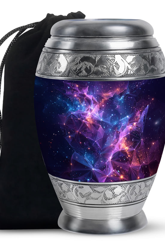 Galaxy Cremation Urn – Cosmic Purple Memorial Ashes Urn For Ashes