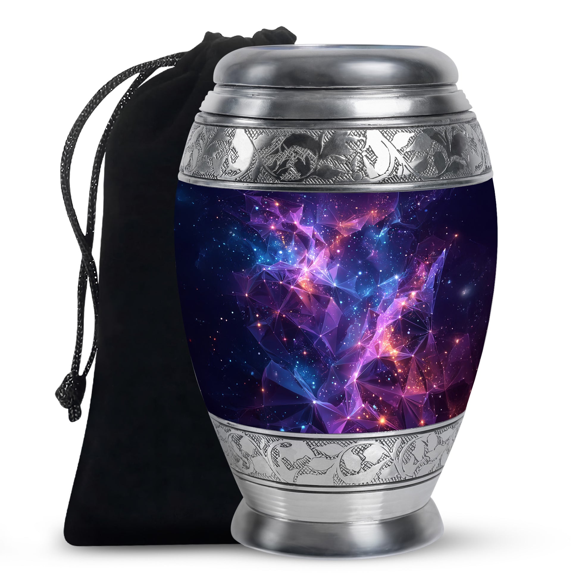 Galaxy Cremation Urn – Cosmic Purple Memorial Ashes Urn For Ashes