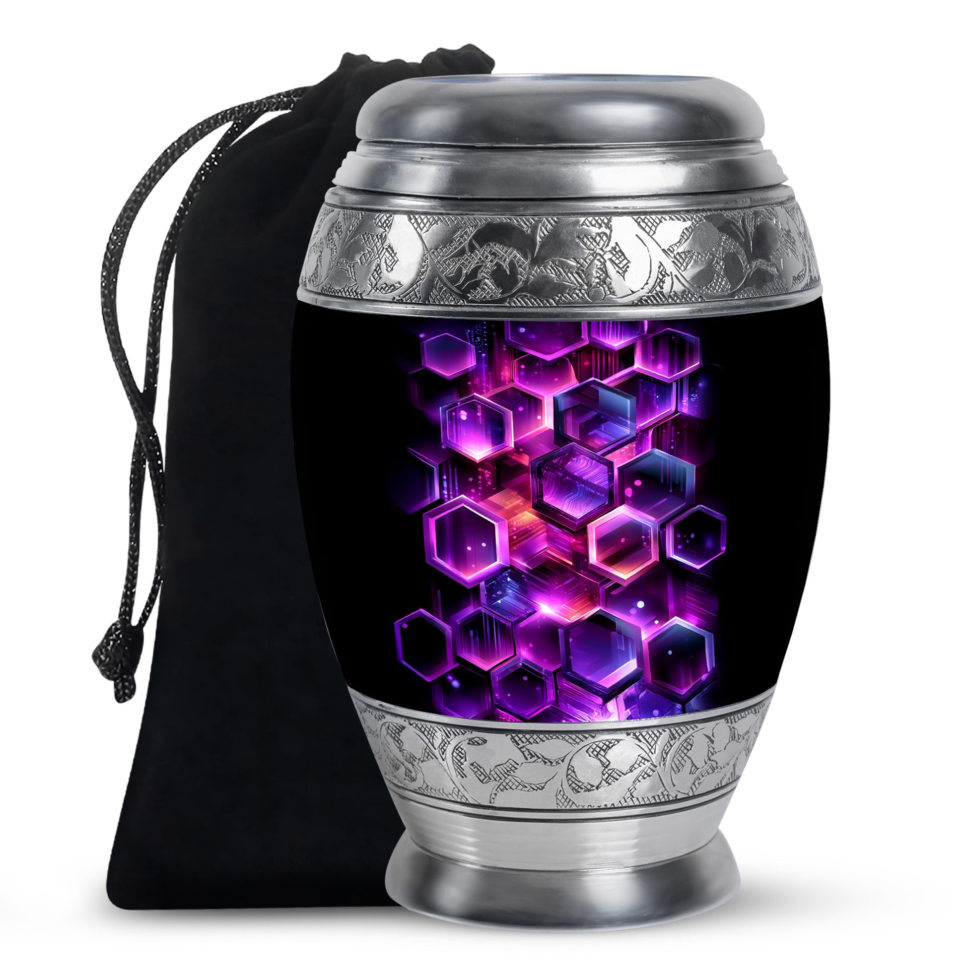 Artistic Geometric Cremation Urn - Large Decorative Urns For Ashes