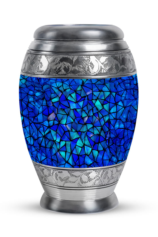 Blue Blue Cremation Urns - Opulent Celebration 10-inch, 200 cu in - Karyliz