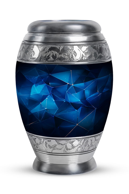 Remarkable Blue Memorial Cremation Urns - Blue 10-inch, 200 cu in - Karyliz