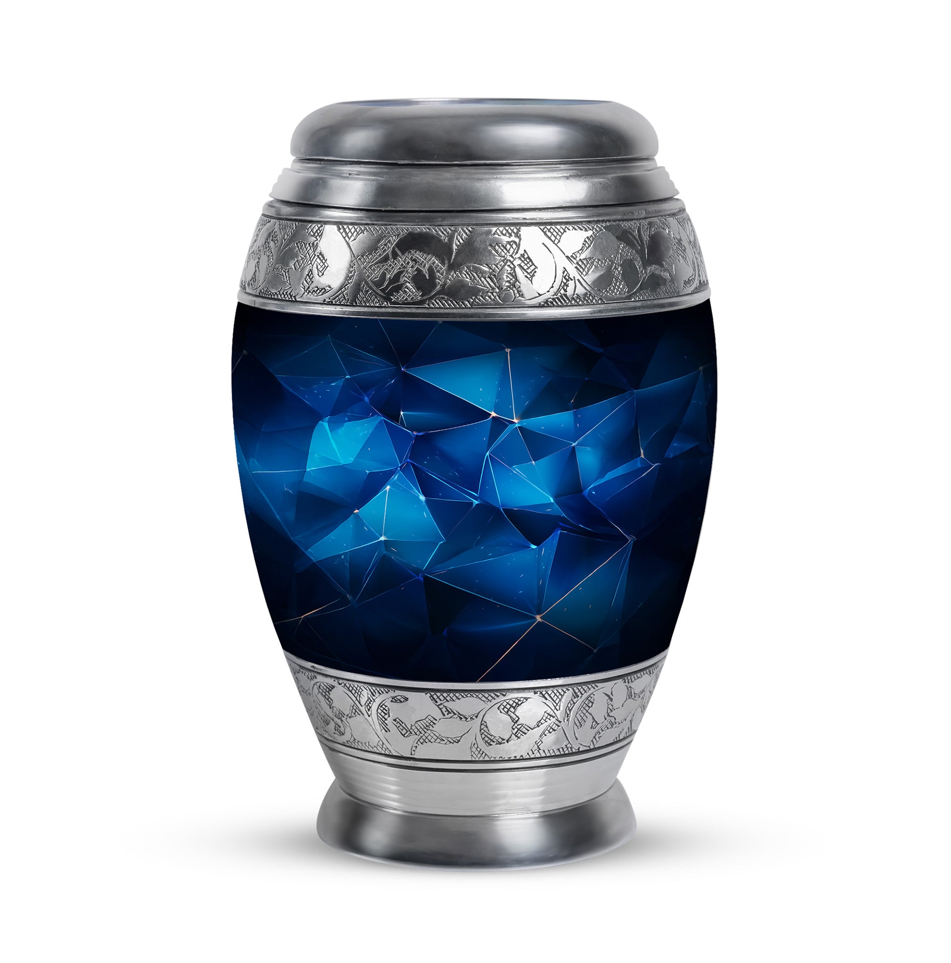 Remarkable Blue Memorial Cremation Urns - Blue 10-inch, 200 cu in - Karyliz