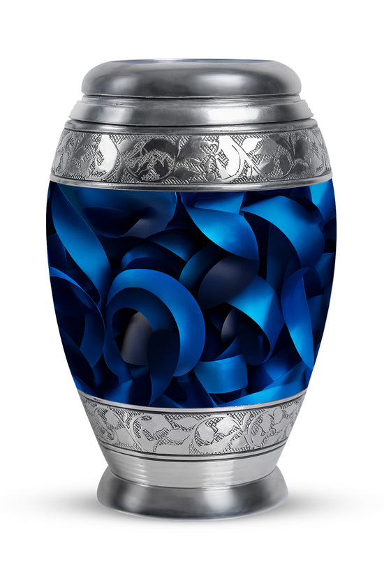 Black Beloved Blue Cremation Urns for Human Ashes - 10-inch, 200 cu in - Karyliz