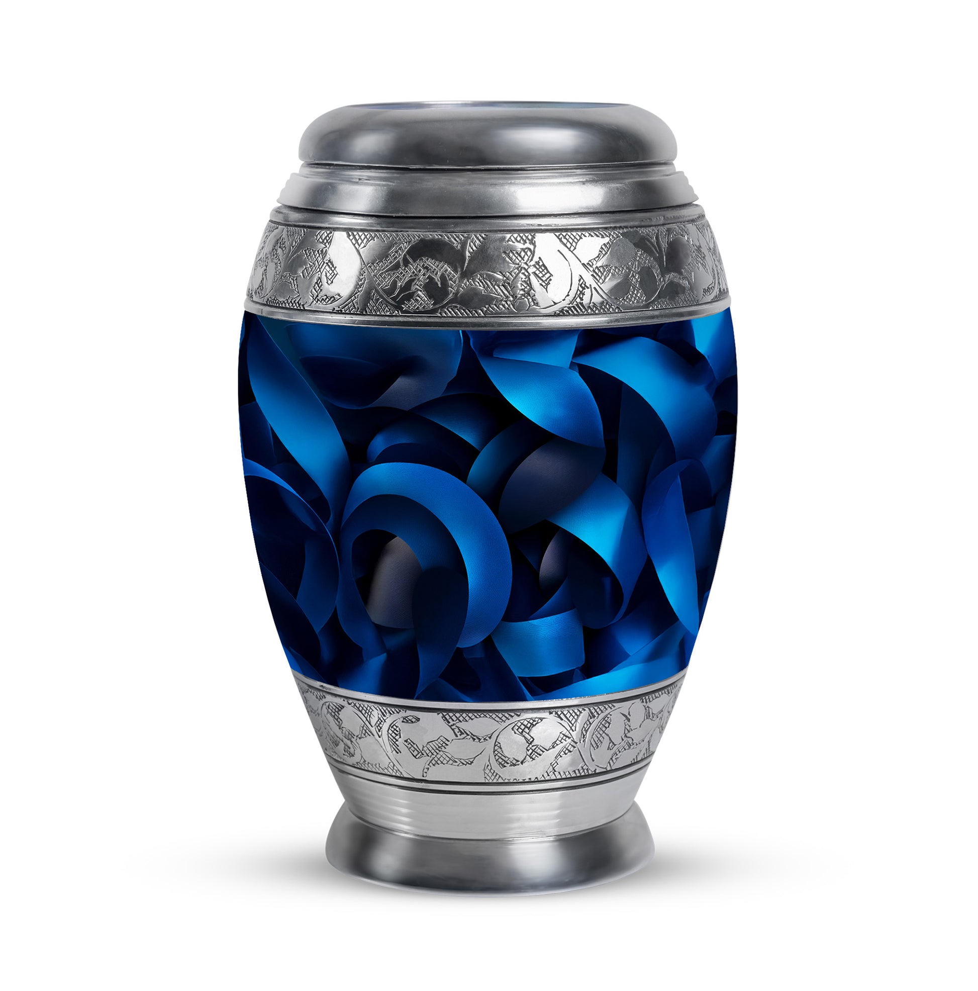 Black Beloved Blue Cremation Urns for Human Ashes - 10-inch, 200 cu in - Karyliz