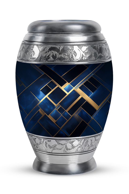 Blue Treasured Blue Cremation Urns for Human Ashes - 10-inch, 200 cu in - Karyliz