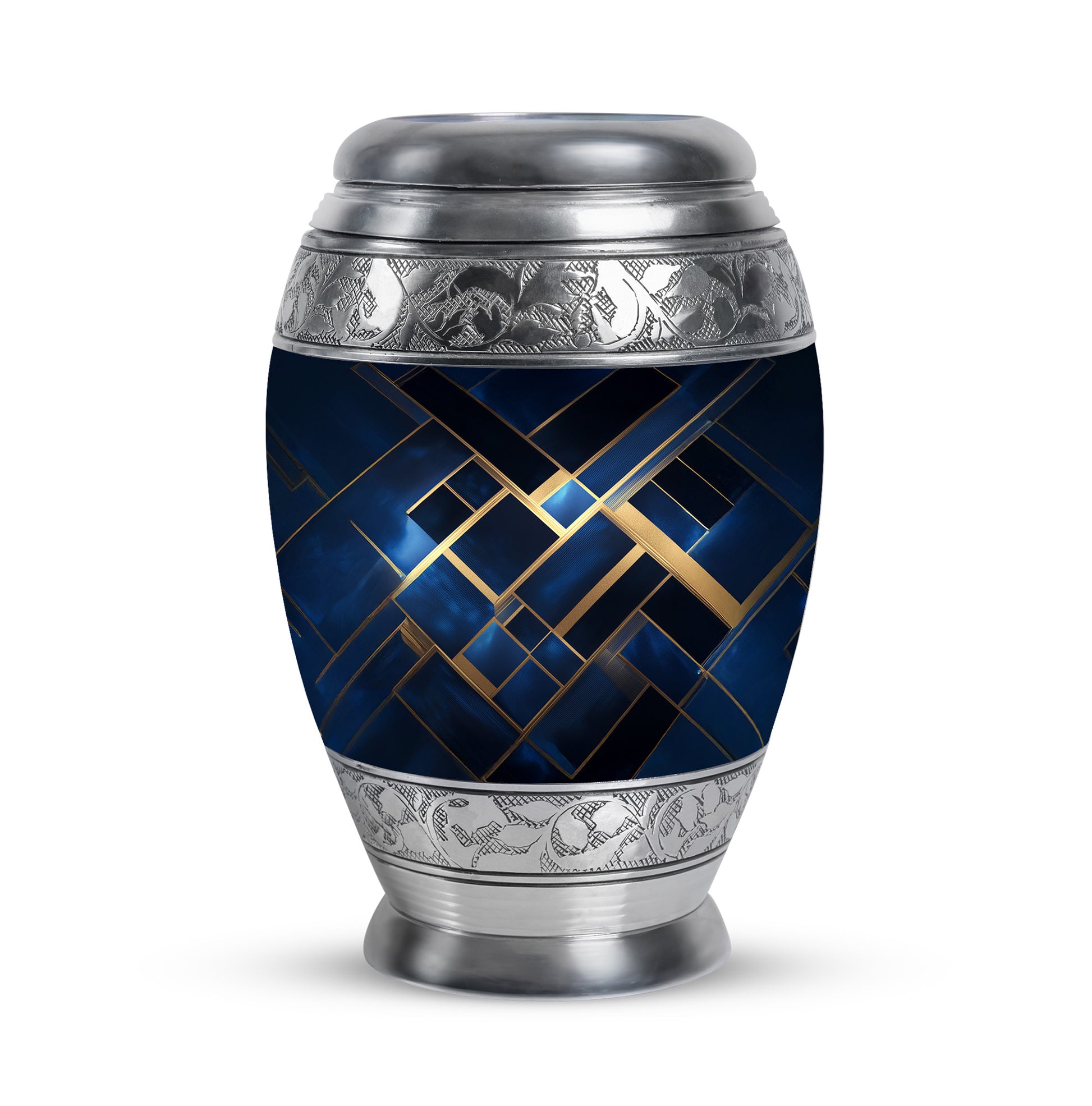 Blue Treasured Blue Cremation Urns for Human Ashes - 10-inch, 200 cu in - Karyliz