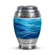 Blue Blue Heritage Cremation Urns for Human Ashes - 10-inch, 200 cu in - Karyliz