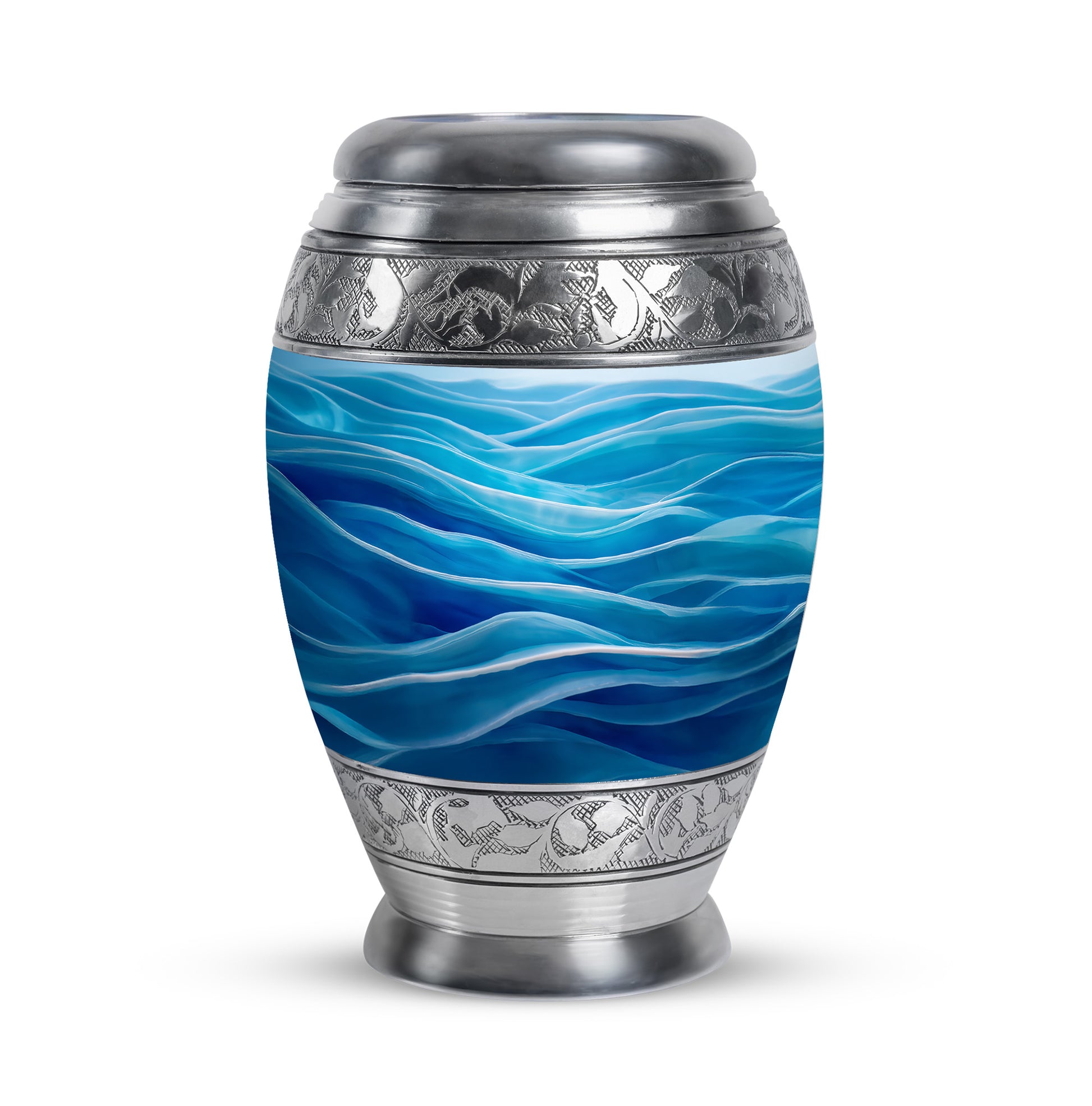 Blue Blue Heritage Cremation Urns for Human Ashes - 10-inch, 200 cu in - Karyliz