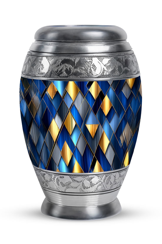 Illustrious Blue Memorial Cremation Urns - Blue 10-inch, 200 cu in - Karyliz