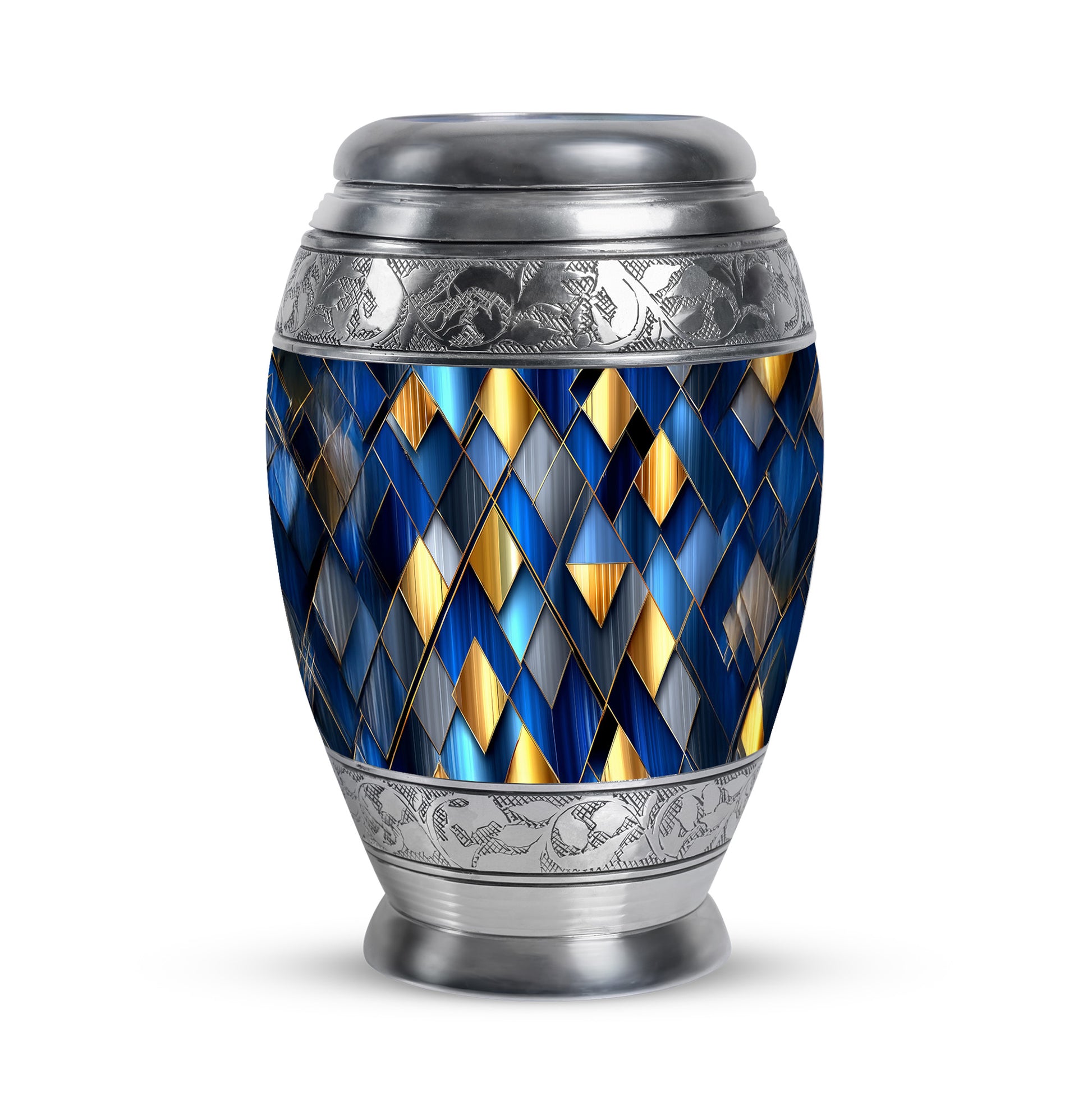 Illustrious Blue Memorial Cremation Urns - Blue 10-inch, 200 cu in - Karyliz