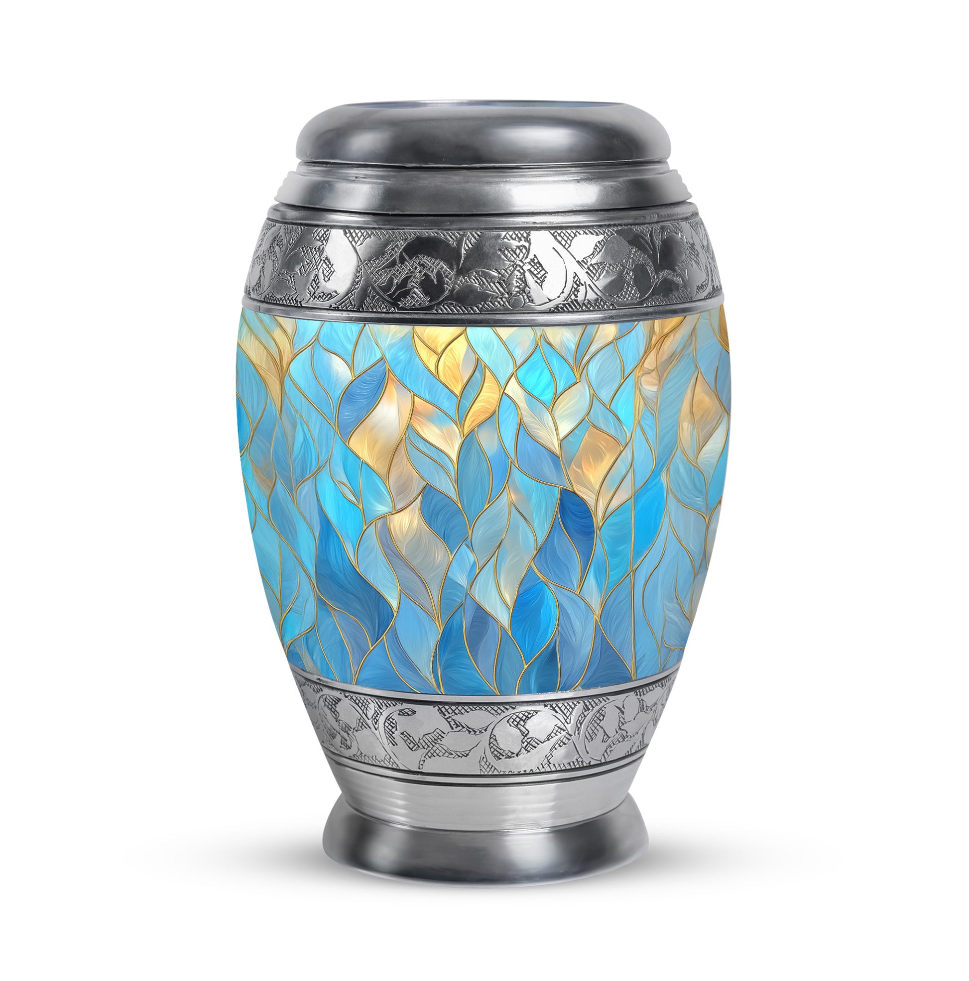 Personalized Blue Blue Cremation Urns for Ashes - Enchanting 10-inch - Karyliz