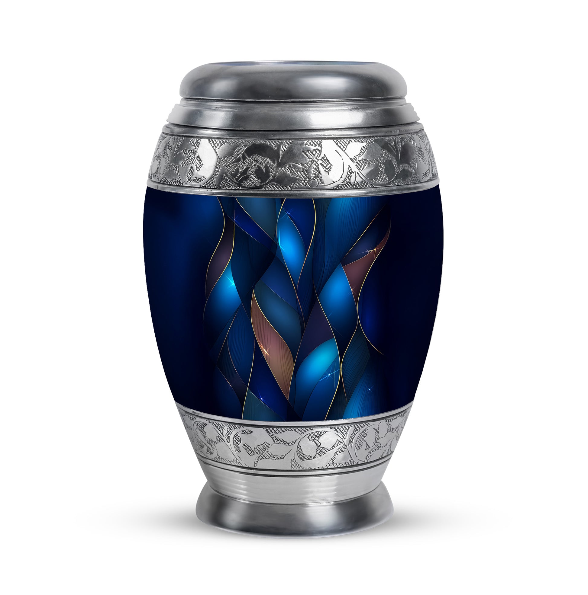 Personalized Blue Blue Cremation Urns for Ashes - Captivating 10-inch - Karyliz