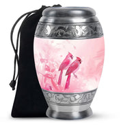 Artistic Cardinal Bird Cremation Urn For Women - Large Urn For Female