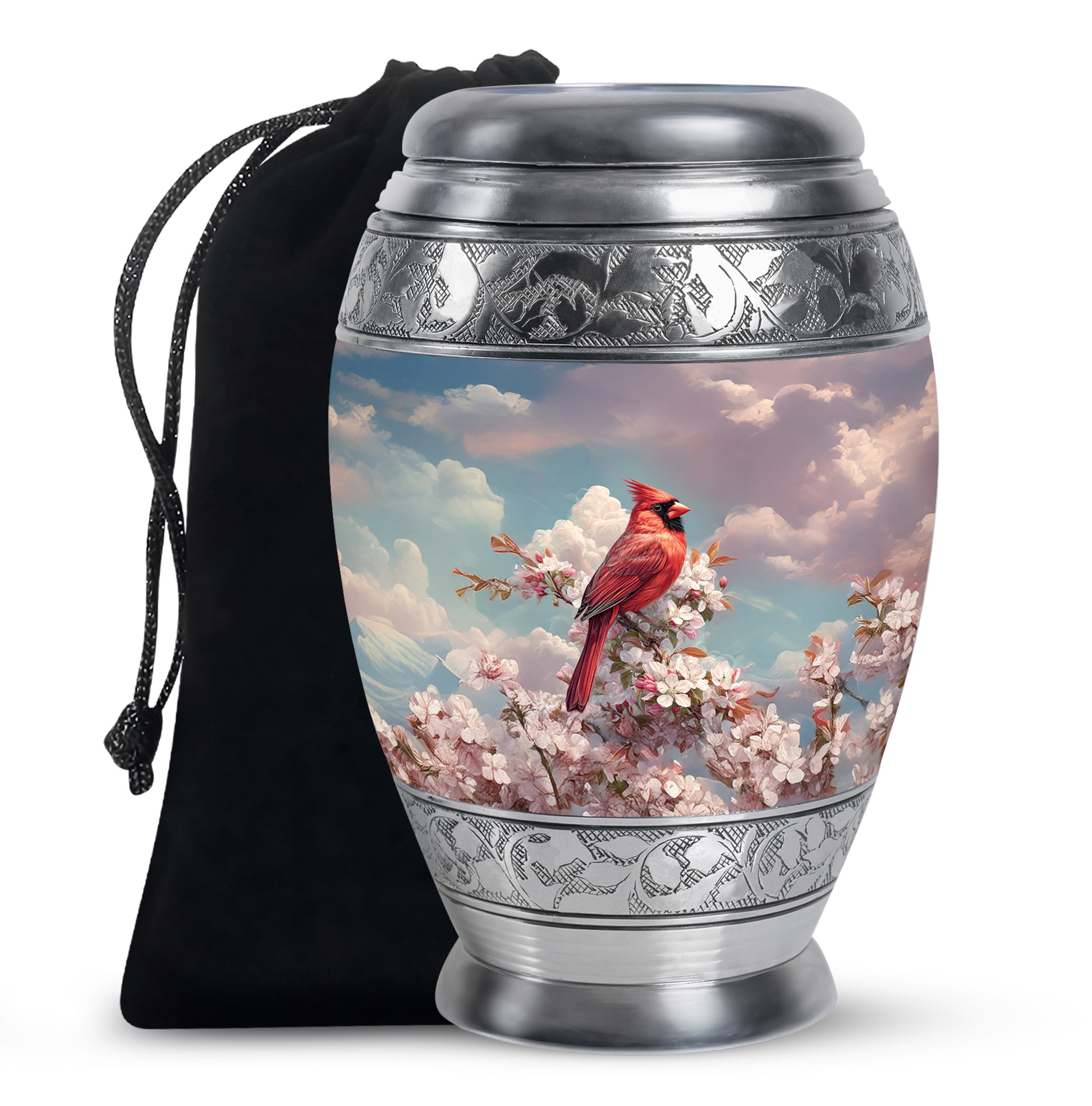 Cardinal Tribute Funeral Urn - Nature Cremation Urn For Human Ashes