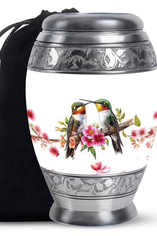 Love Birds Cremation Urn - Hummingbird Memorial Urn For Couple