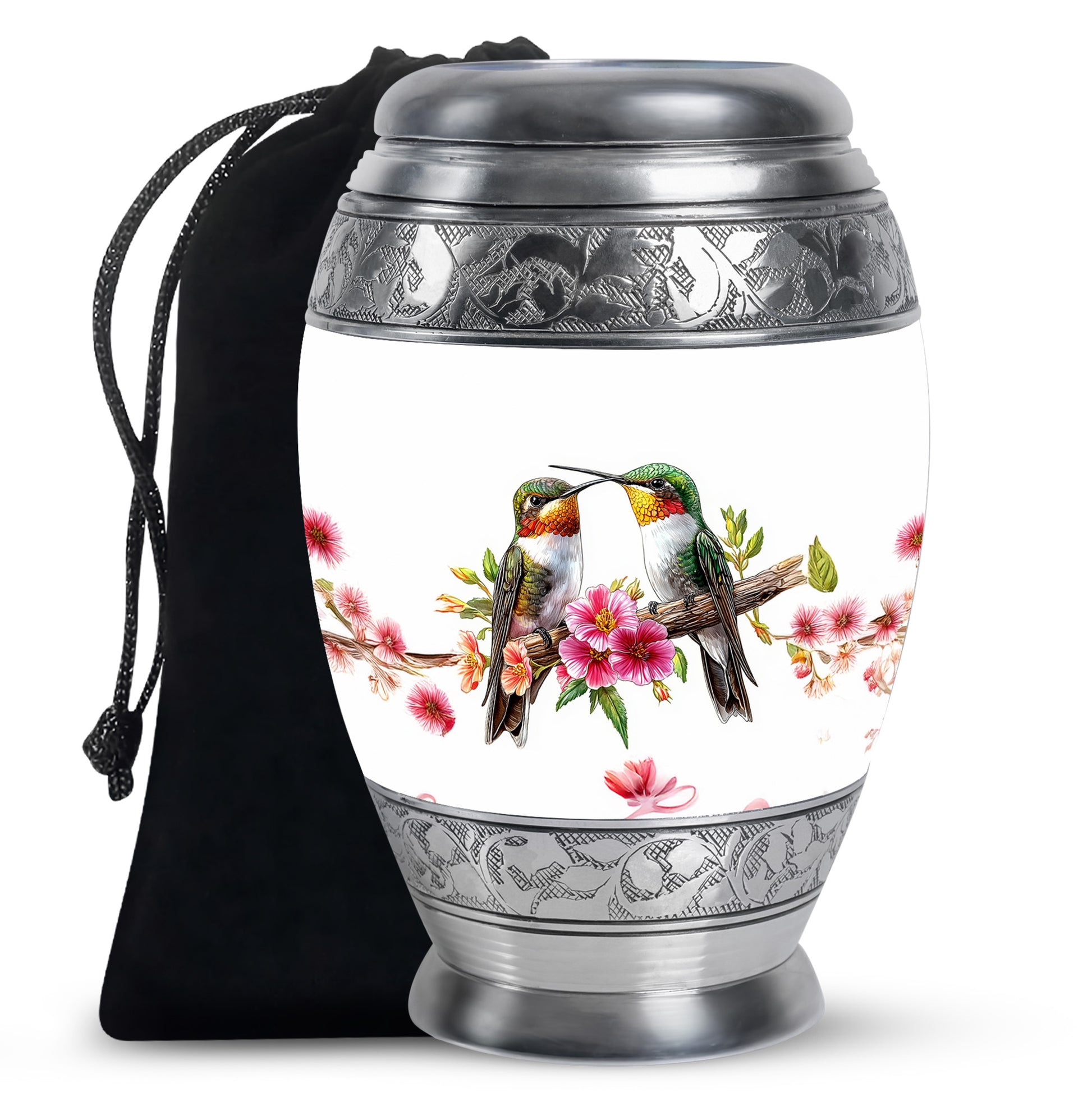 Love Birds Cremation Urn - Hummingbird Memorial Urn For Couple