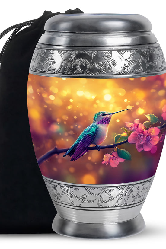 Beautiful Hummingbird Urn - Premium Memorial Urn For Huamn Ashes