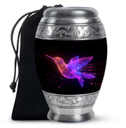 Neon Hummingbird Cremation Urn - Artistic Memorial Urn For Male & Female