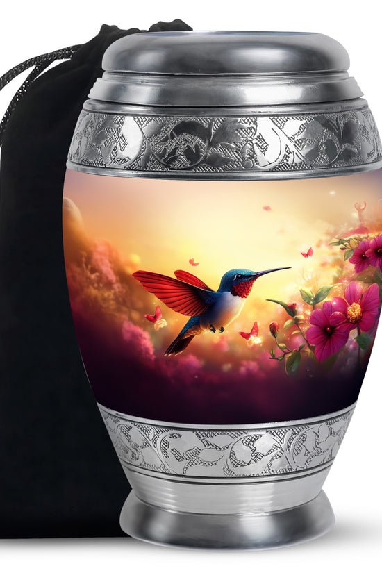 Hummingbird Cremation Urn - Nature Funeral Urn For Human Ashes